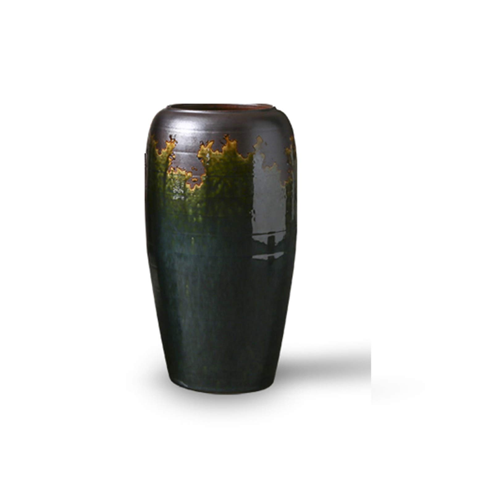 asdchZen Indoor Gardening Vintage Ceramic Vase Household Large Decorative Vase Hotel Villa Floor-Standing Large Vase,25 * 48CM