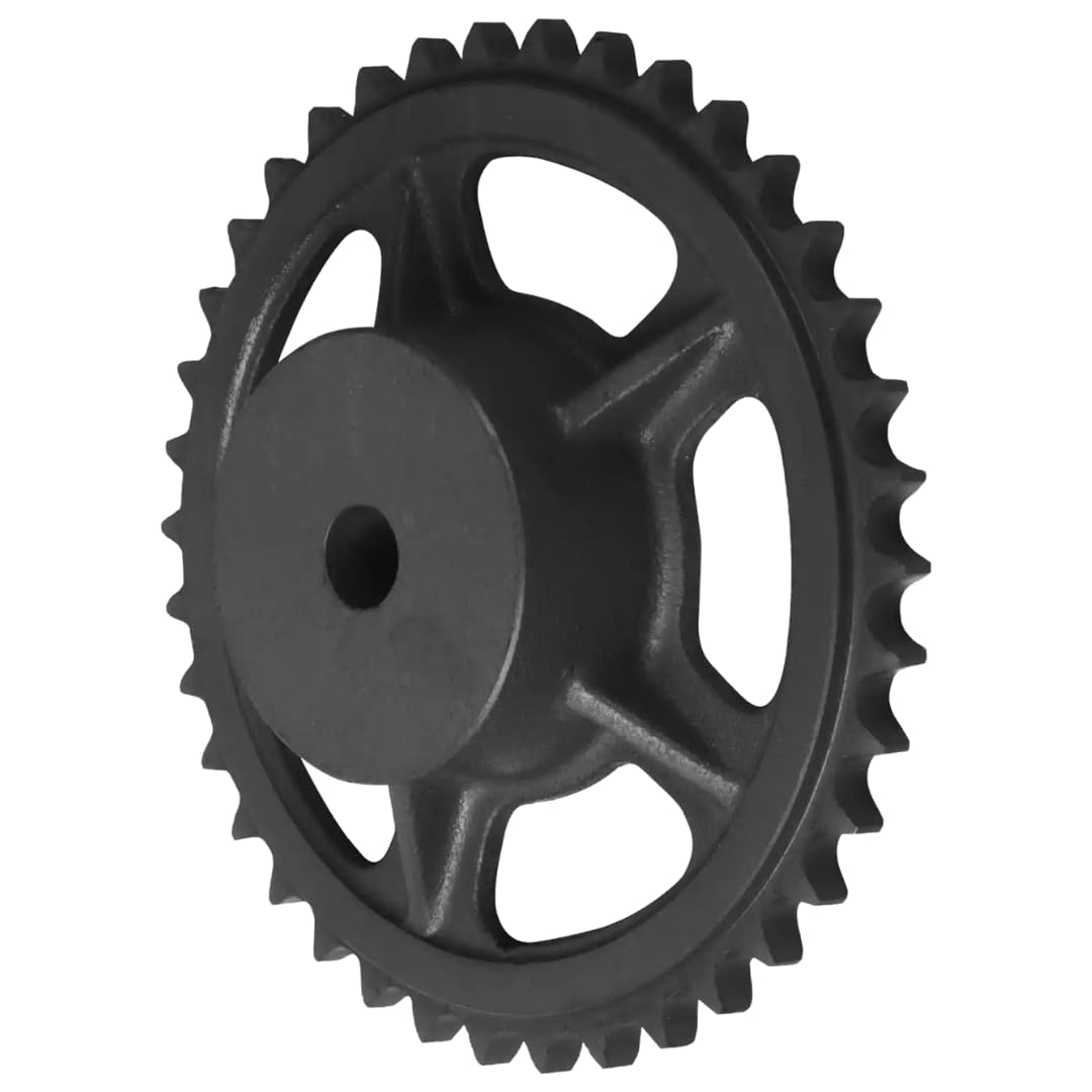 CMW - Ruota in ghisa pre-alesata - Dente singolo - 08B1-76 denti - Passo 12,7 mm con foro 24 mm