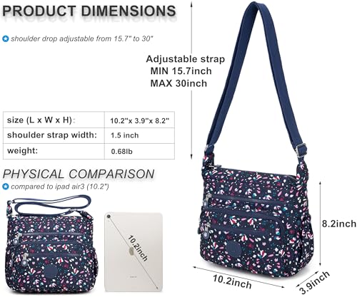 Image of Pealwel Women Shoulder Handbag Roomy Multiple Pockets Bag Ladies Crossbody Purse Tote Top Handle Satchel