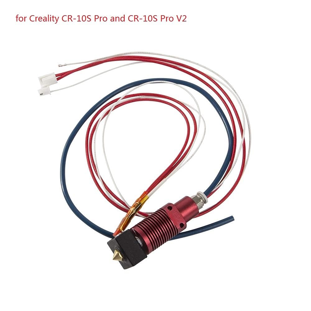 Hictop CR-10S Pro Hotend CR-10S Pro V2 Hotend z aluminiowym blokiem grzewczym 0,4 mm dysza MK8, czarna, silikonowa osłona do drukarki 3D CR-10S Pro, CR-10S Pro V2