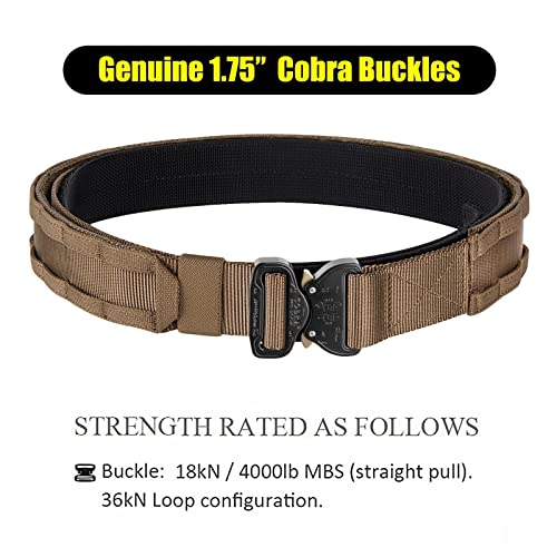 Petac Gear Tactical Molle Belt Rigger Belt With Cobra Buckle Gun Belt Heavy Duty Belt Range Belt 1.75" Inner Belt 2" Outer … … … #TOP1