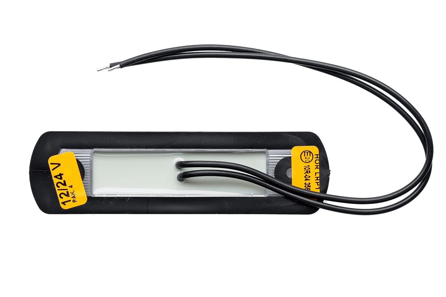 Kit de 4 feux de gabarit LED LD 676 12-24V E9 position latérale lampes avec câbles montage universel rapide usage routier pour remorque camion machine agricole util