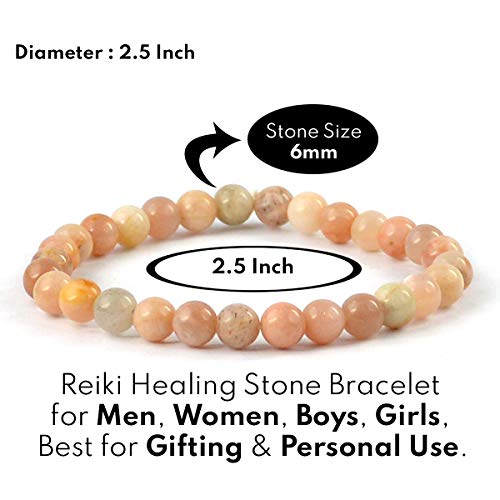 Image of Reiki Crystal Products Natural Crystal Stone Bracelet 6 mm Round Beads for Men & Women | Gemstone Jewellery Bracelet | Reiki Charged | Multiple Stone Variants Available