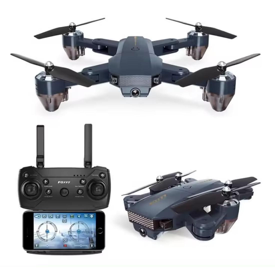 Wipkviey Drone 4K With 1080P HD Dual Camera 5G Wifi FPV 360 Full Obstacle Avoidance, Optical Flow Hover Foldable Aerial Photography Drone-Multicolor