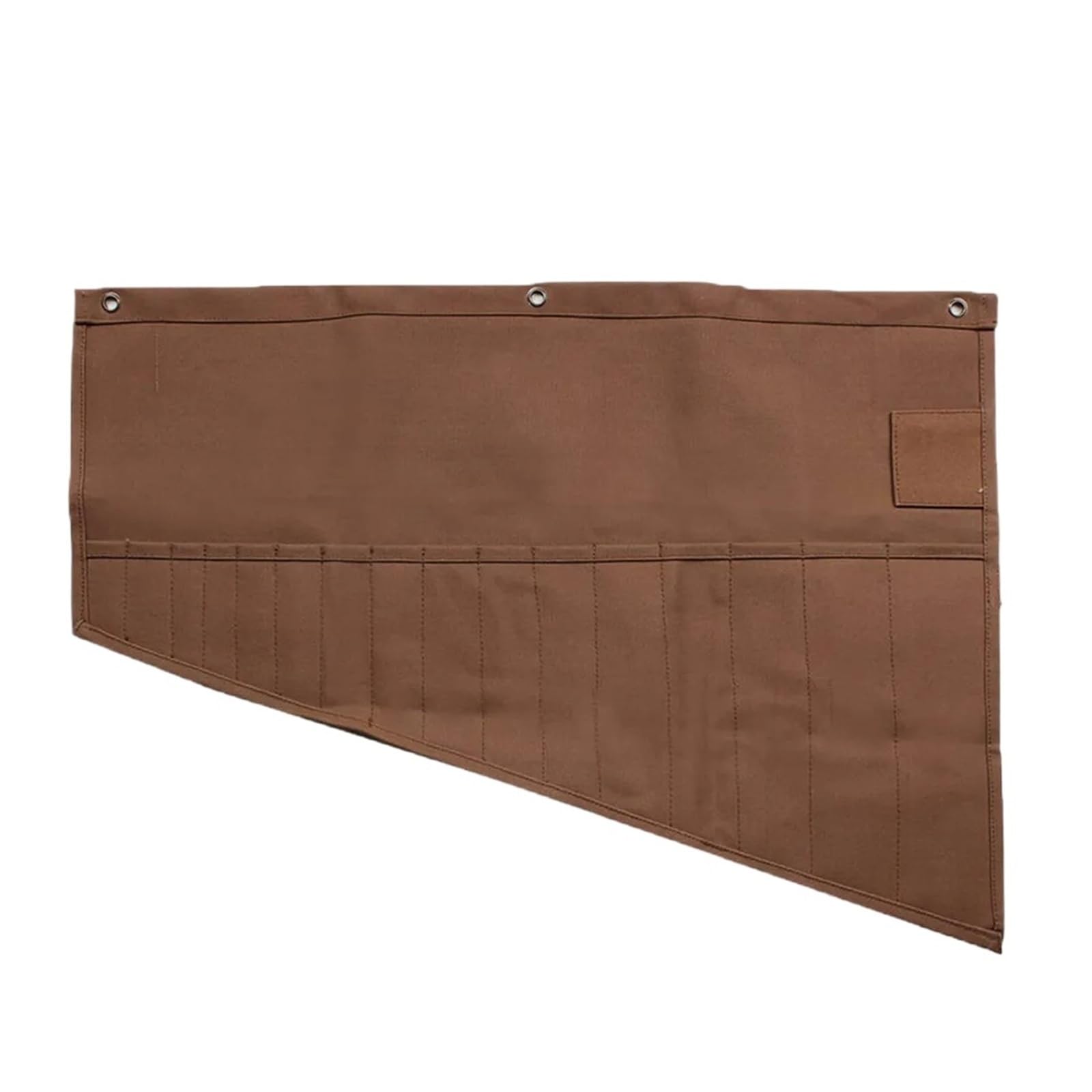 Wrench and Tool Roll Bag 16oz Waxed Canvas Construction Tool Bag Pouch 14 Pockets for Electrician(C)
