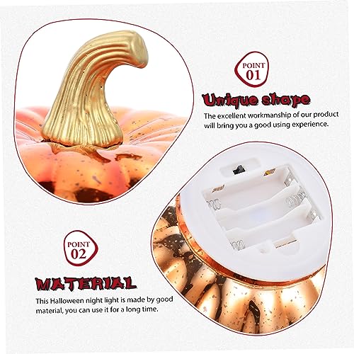 Lampe Citrouille Halloween Décorative pour Éclairage de Table sans Danger - 5