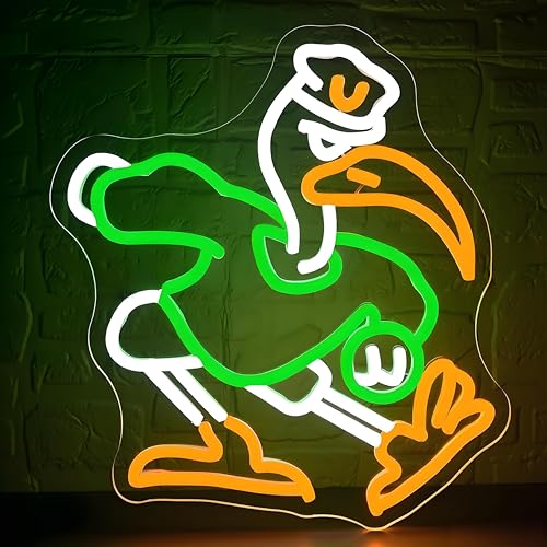 Image of University Neon Sign for Wall Decor University Football Team Logo Led Neon Sign for Man Cave Birthday Gifts for Fans Dimmable Led Neon Light for Party Club Bar Dorm Decor Size13.8 * 12.4In(P139)