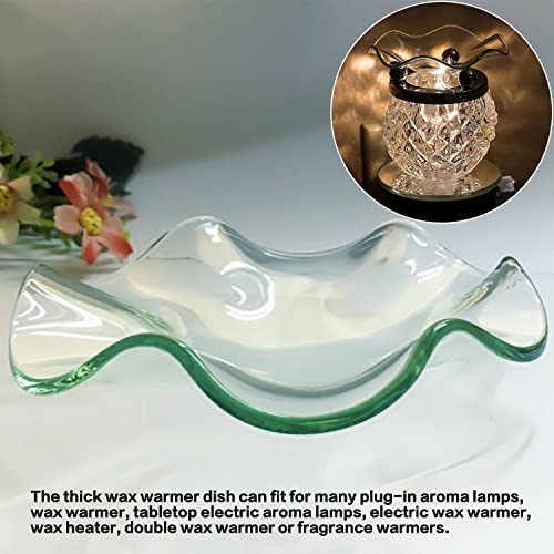 Lymgs 4.5" Replacement Flounces Oil Warmer Dish, 115Mm Ruffle Edge Wax Melt Warmer Liner Glass Dish, Candle Warmer Bowl Plate Wax Tray For Scented Wax Aroma Therapy Lamp, 1 Pack #TOP5