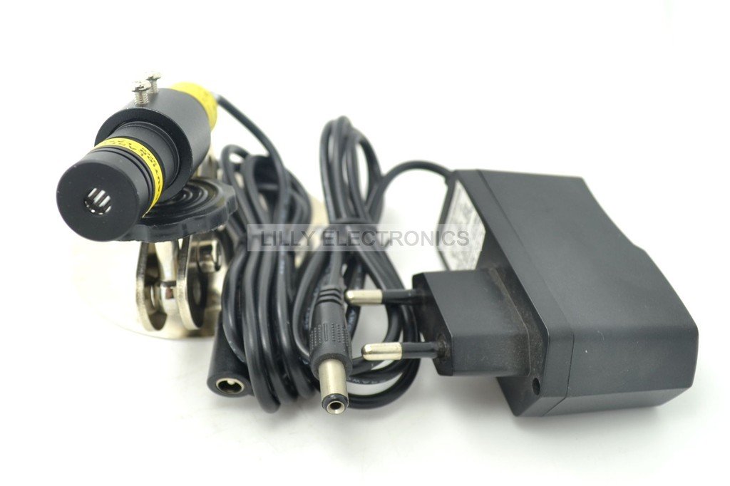 Focusable 780nm IR Infrared Diode Laser Cross Module 14.5x45mm 5V DC with US Plug Adapter and Heatsink
