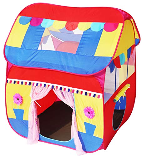 HOMECUTE Foldable Pop Up Hut Type Kids Toys Play Tent House (Multi), 1 Tent House Theme