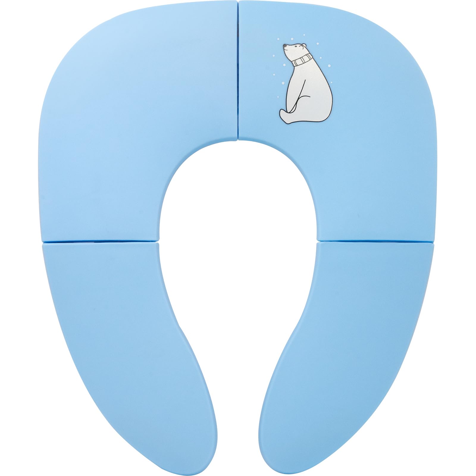 Pejoye Folding Travel Potty Seat for Boys and Girls, Toddler Toilet Seats for Kids, Non-Slip Suction Cups, Includes Free Travel Bag, Blue