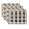 Barnyard Designs Set of 6 Buffalo Check Cloth Placemats, 100% Cotton, Rustic Farmhouse Style Fabric Mats for Dining Table Decoration, Black/Ivory, 14” x 19” Barnyard Designs Set of 6 Buffalo Check Cloth Placemats, 100% Cotton, Rustic Farmhouse Style Fabric Mats for Dining Table Decoration, Black/Ivory, 14” x 19”
