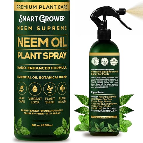 Neem Oil Spray for Plants Botanical Blend – Plant Wash with Natural Essential Oils, Simple Ready-to-Use...