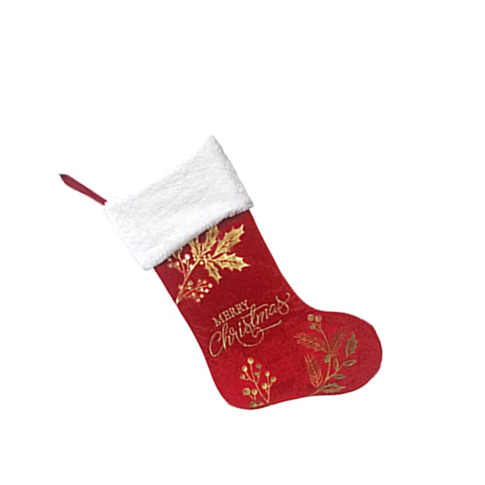 Carotoe G Stylish Lettered Christmas Sock Comfortable Polyester Christmas Sock Decoration With Elegant Embroidered Letter Detail Fashion Stockin