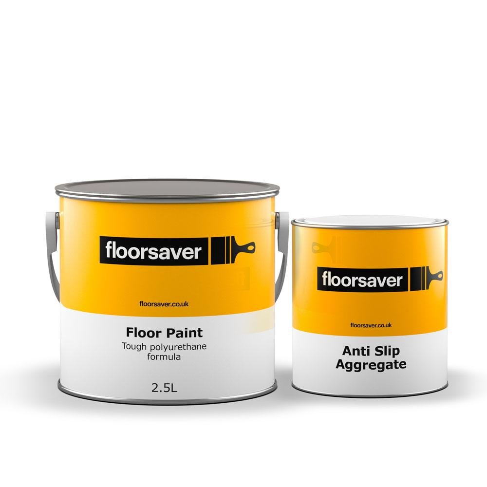 Floor Paint by floorsaver | Anti Slip | Mid Grey | 2.5 litres
