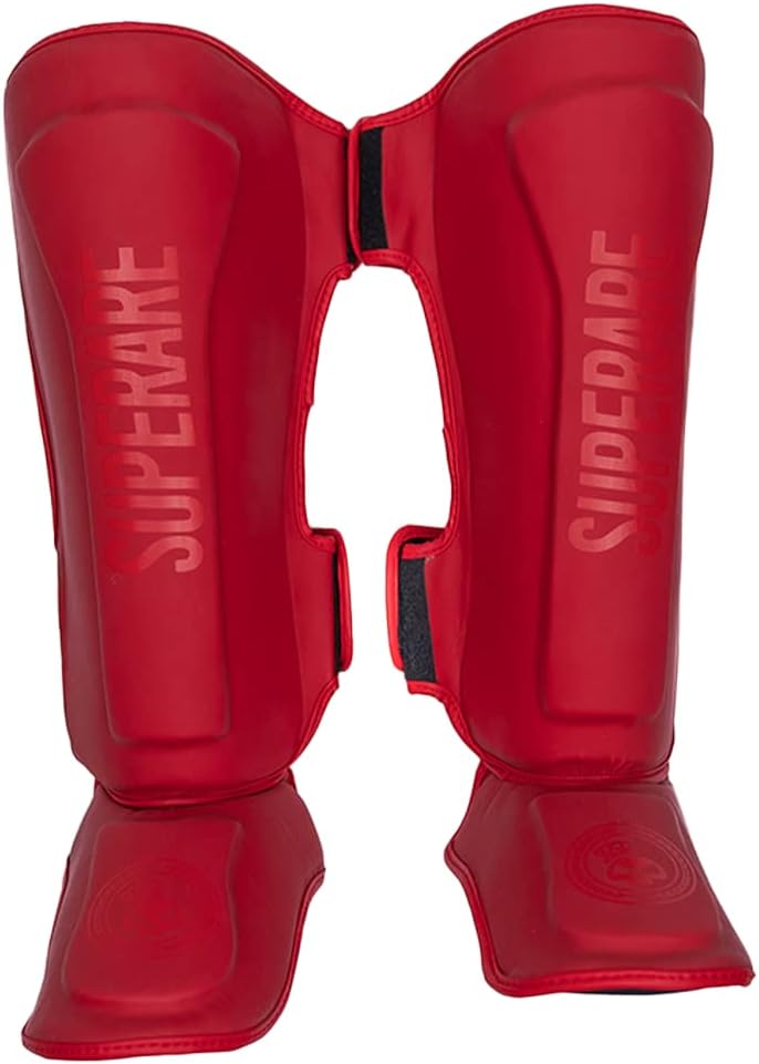 Superare V Series Shin Guards - Muay Thai, MMA, Martial Arts Shin Guards for Kicking, Sparring and Training, Protective Gear with Adjustable Straps, Molded Foam, Secure Fit for Men and Women