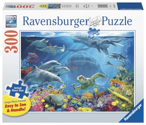 Ravensburger Life Underwater 300 Piece Jigsaw Puzzles for Adults and Kids Age 9 Years Up - Large Format - 2024 Edition