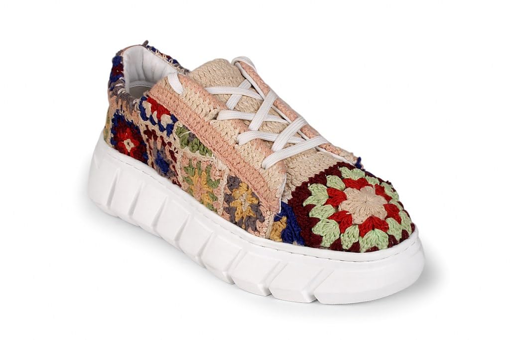 Tan Toe | Women Shoes | Shoes for Women | Crochet Sneakers for Women Multi (B0CXQ1CHPC) Amazon Price History, Amazon Price Tracker