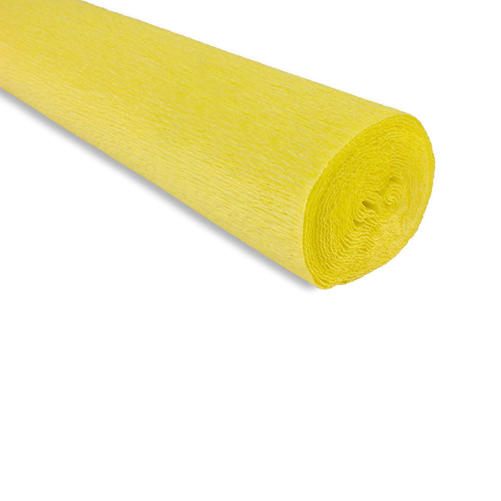FloristryWarehouse Crepe Paper roll 180g (50X250cm) Yellow (Shade 575)