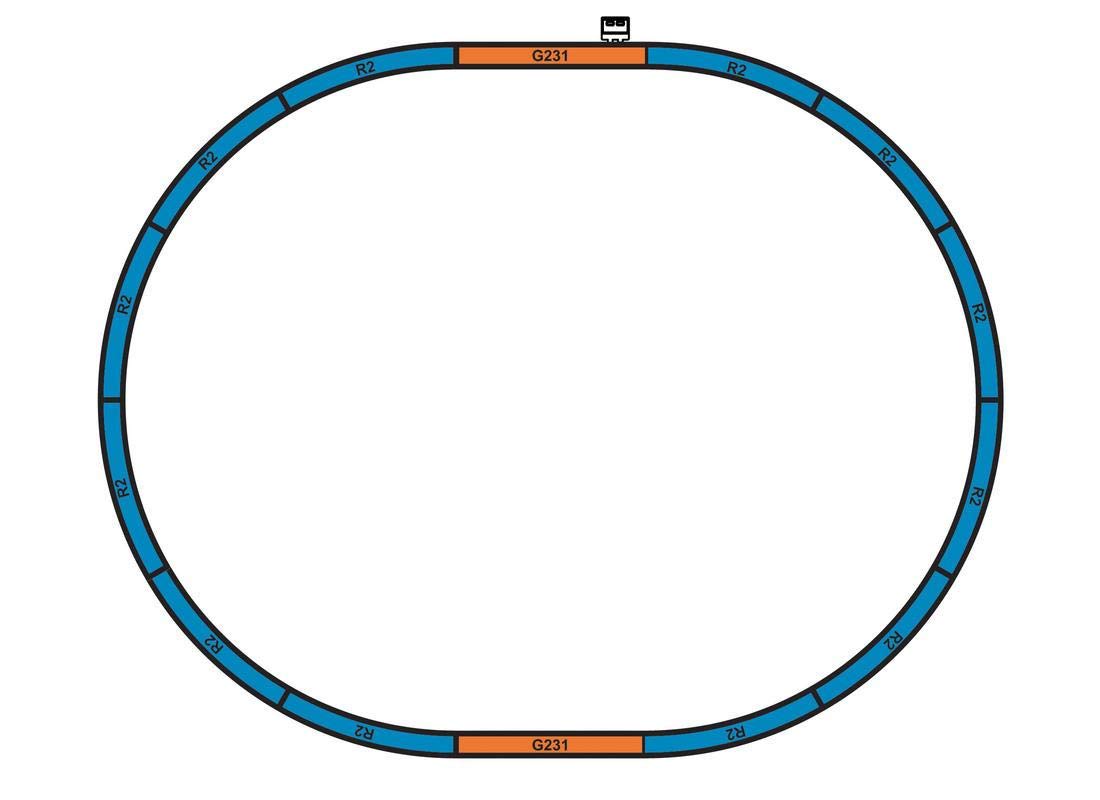 97933 Start-Set Dampflok Personenzug PKP Bettung