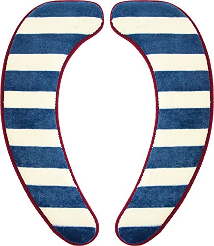 オカトー 吸着 便座シート ブルーボーダー 兼用 便座カバー LaidBack