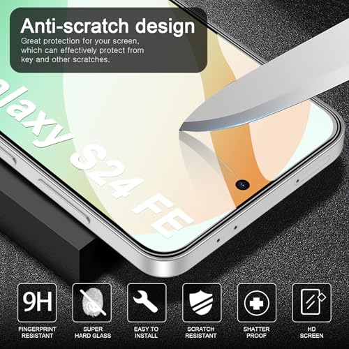 YisrLery 3 in 1 Phone Case Compatible with Samsung Galaxy S24 FE Case and 2 Pack Tempered Glass Screen Protector, Slim Soft TPU Shockproof Anti-Scratch Samsung S24 FE 5G Phone Case Silicone Clear YisrLery 3 in 1 Phone Case Compatible with Samsung Galaxy S24 FE Case and 2 Pack Tempered Glass Screen Protector, Slim Soft TPU Shockproof Anti-Scratch Samsung S24 FE 5G Phone Case Silicone Clear