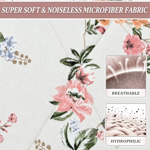 Image of MORADO Glace Cotton AC Comforter /Blanket /Quilt for Double Bed | Ultra Soft & Lightweight | All Season Reversible Comforter | Cozy Bedding for Home & Hotel | Size 90x100 Inches,Moon & Flower,Double