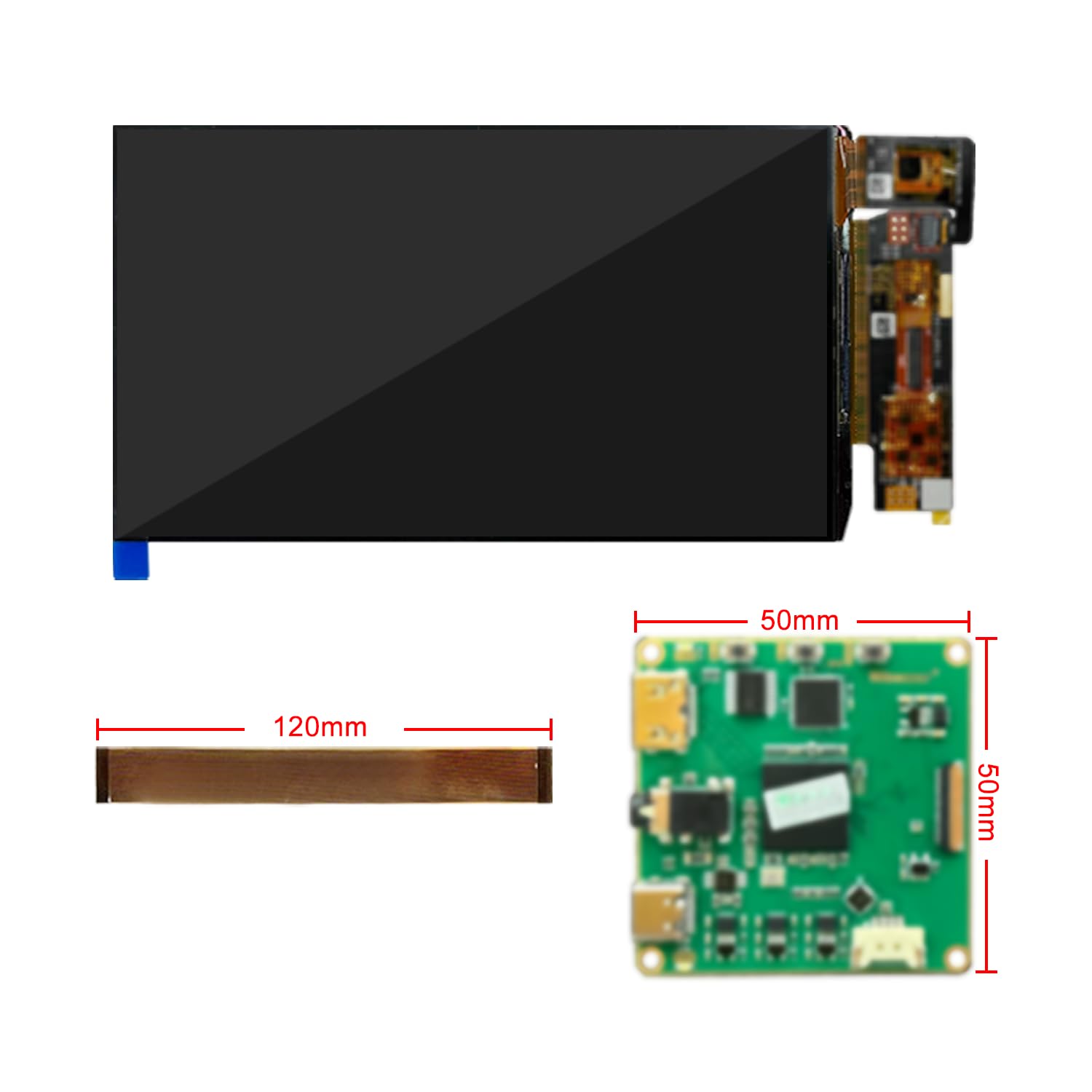 wisecoco AMOLED Display 7 Pollice FHD 90Hz Alta Frequenza di Aggiornamento 850 Nits Ad Alta Luminosità IPS Touch Panel per Raspberry Pi Laptop Camera Switch PS4/5 Display da Gioco Schermo fai da te