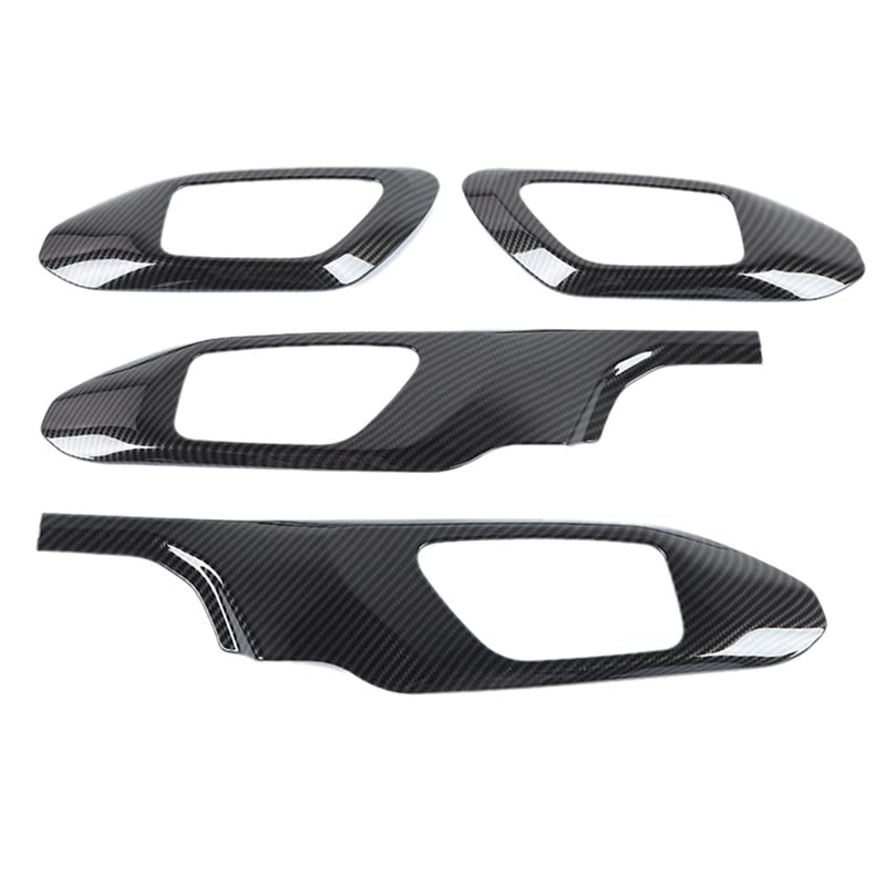 Maniglie Porta Interne Per Jeep Compass 2021-2022 LHD | Coperture In Acciaio Inox Nero | 4 Pezzi
