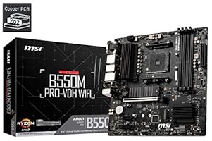 MSI B550M PRO-VDH WiFi AMD AM4 DDR4 M.2 USB 3.2 Gen 1 WLAN HDMI M-ATX Gaming Motherboard