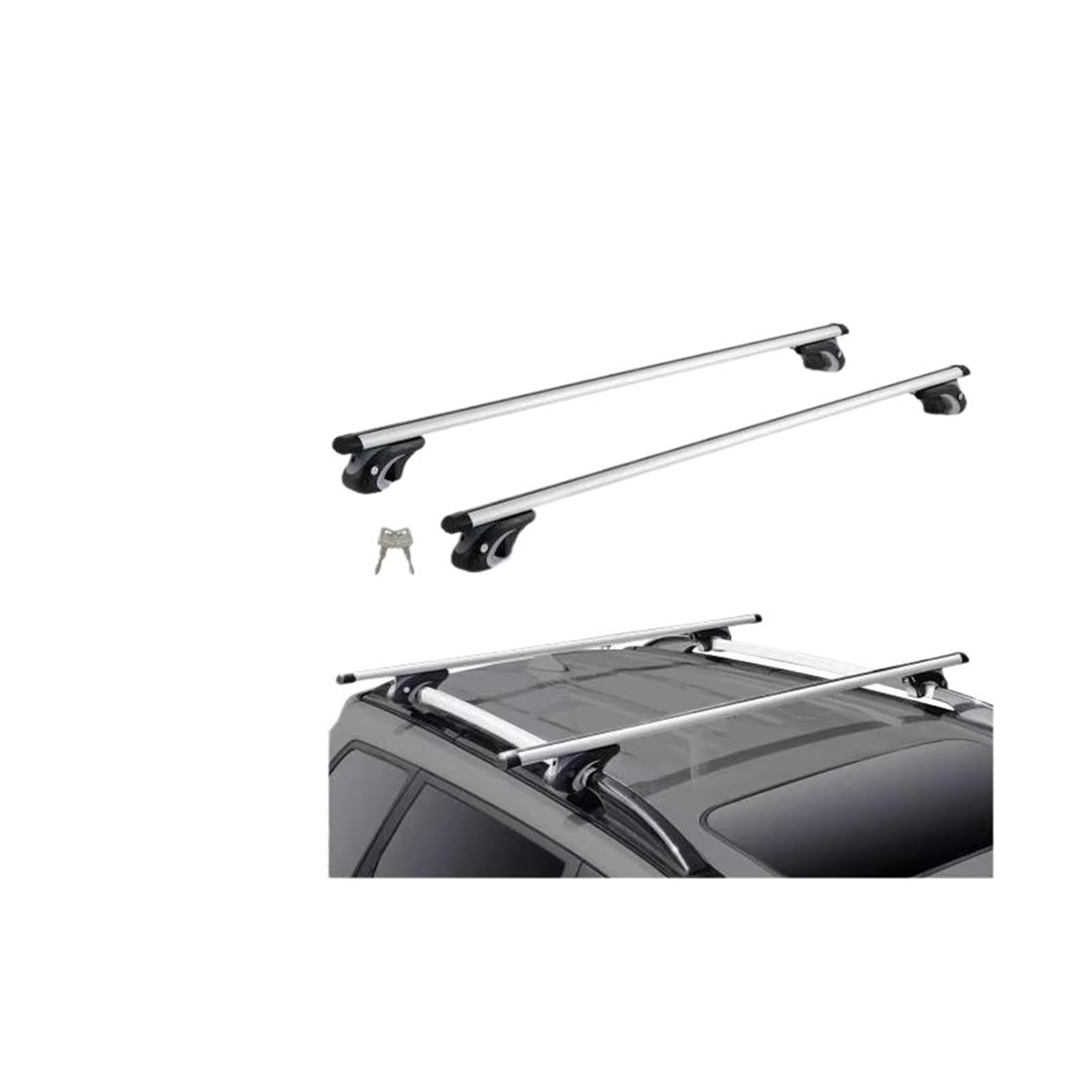 Barras Techo Coche Barra Transversal para Techo, Barra Transversal De Aluminio Ajustable, Portaequipajes, Barra Transversal De Techo Superior De 200 Libras