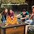 44 Inch Outdoor Gas Fire Pit, 50000 Btu Propane Fire Pit Table with Lid, Glass Wind Guard, Lava Rocks, Waterproof Cover, Wicker Table Firepit for Outside Patio, Garden, Brown