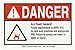 Brady 98464 4" x 6", B-302 High Performance Polyester, Black and Red on White Arc Flash Label