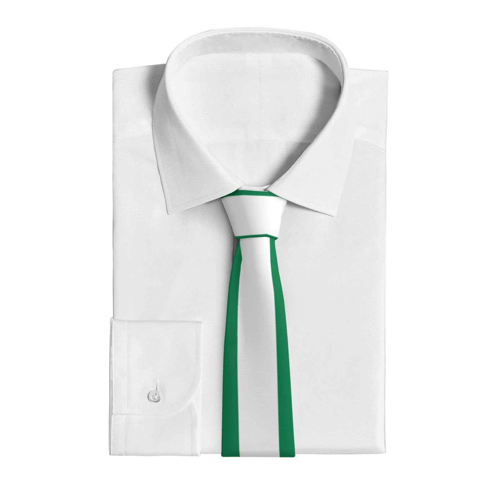Anceky Men's As Pic Flag Of Nigeria Printed Tie Silk Tie Business And Wedding Best Everyday Matching Clothing