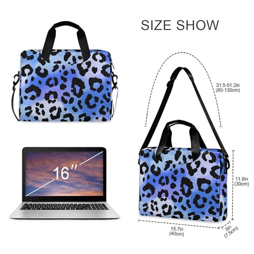 Maletín para portátil 13-15.6 pulg. con estampado leopardo azul miniatura 4
