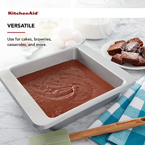Kitchenaid Nonstick Aluminized Steel Square Cake Pan, 9-Inch, Silver #TOP4