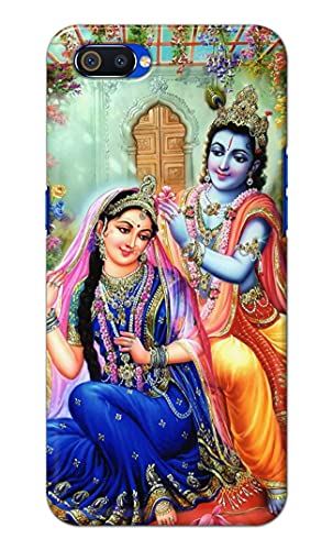 Image of Printed Hard Back Cover Case for Realme C2 | Oppo A1K Back Cover (Radha Krishna) -1803