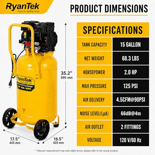 15-Gallon Vertical Air Compressor