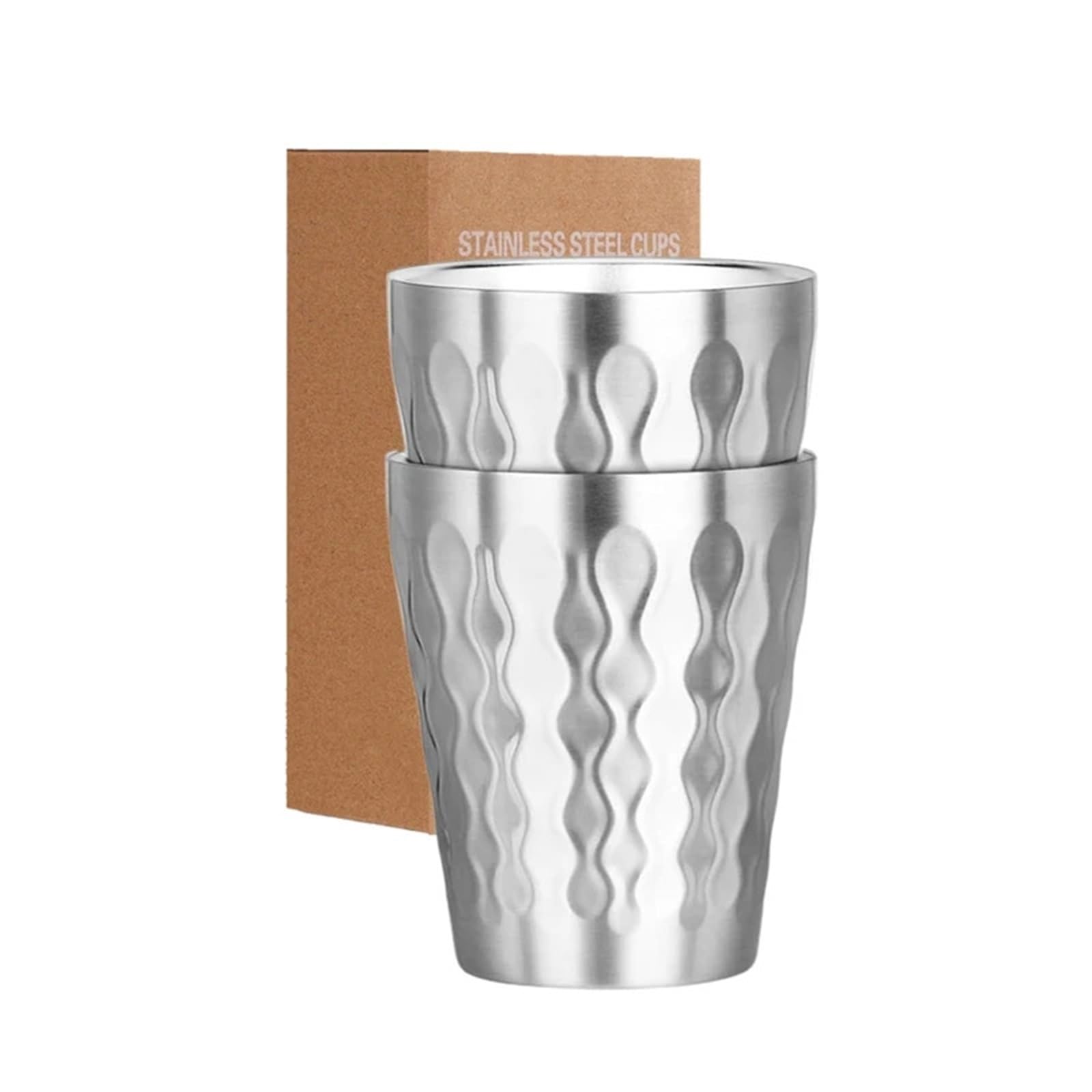 6 Pack Stainless Steel Mug Für Kaffee | Doppelwandiger, stapelbarer, isolierter, tragbarer Trinkbecher aus Metall, bruchsichere Gläser for das Heimrestaurant