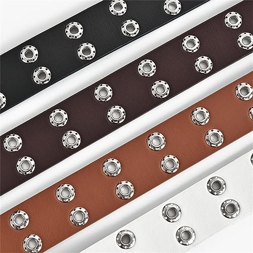 Sup-Coente Goth Belt Punk Y2k Studded Leather Belt Gothic Waist Belts3