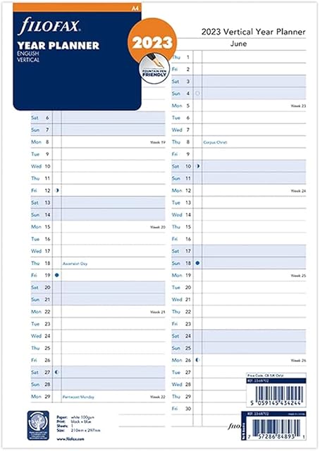 FILOFAX A4 Year Planner (Multilanguage) 2023