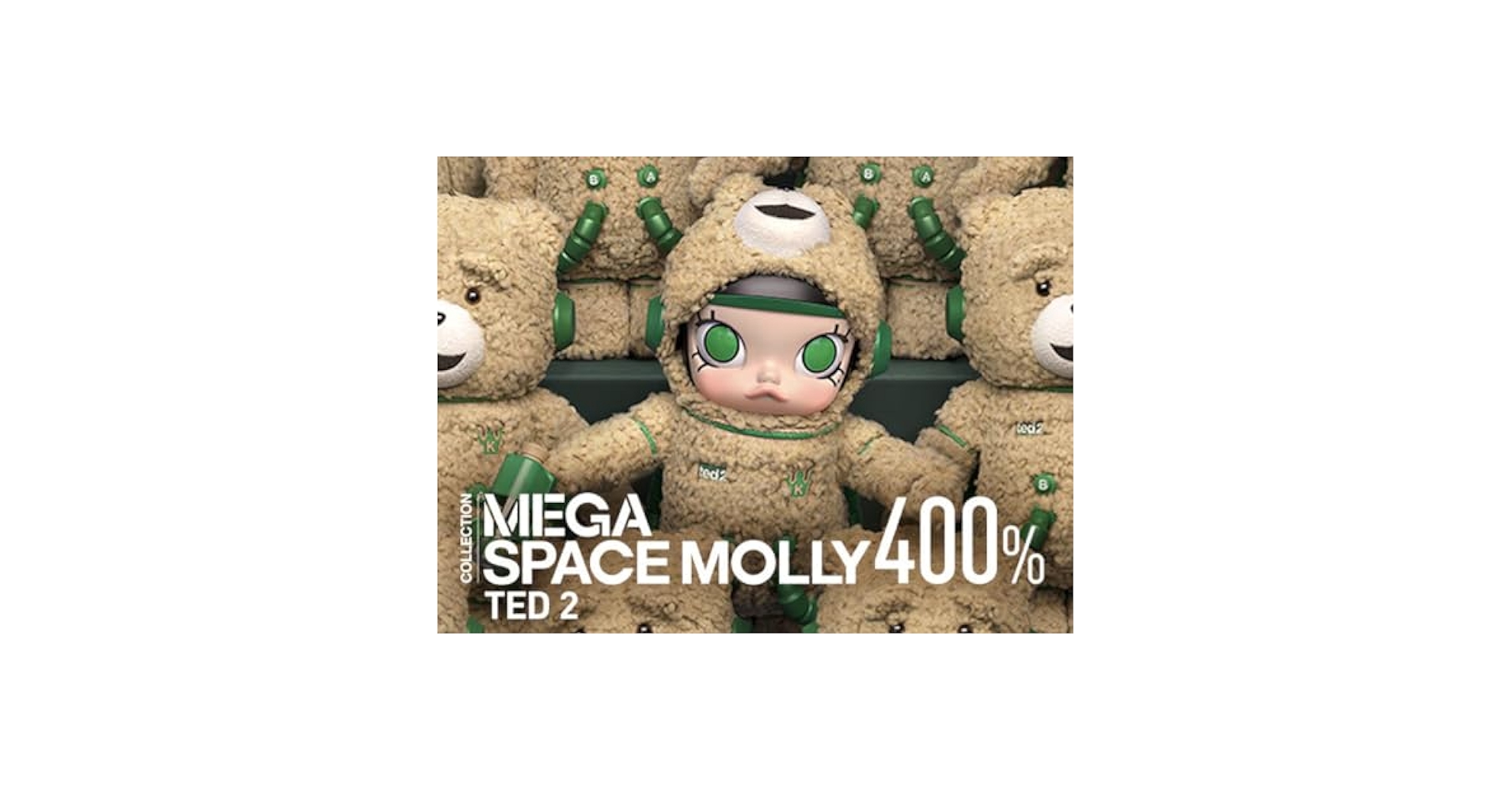 Amazon.co.jp: POPMART MEGA 400% SPACE MOLLY Ted 2 : Toys & Games