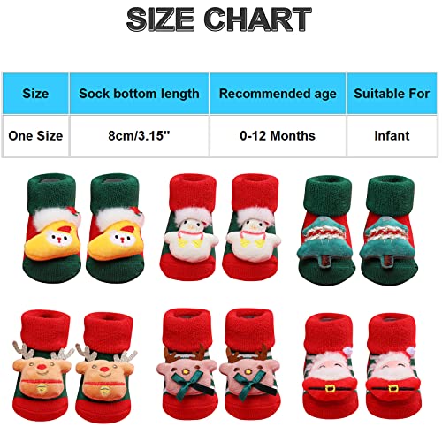 Infant Christmas Socks Booties Soft Baby Santa Print Winter Warm Fleece Slippers Snow Boots Soft Sole Crib Shoes4