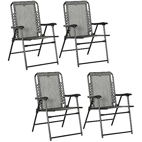 Outsunny Set of 4 Folding Patio Chairs Cover