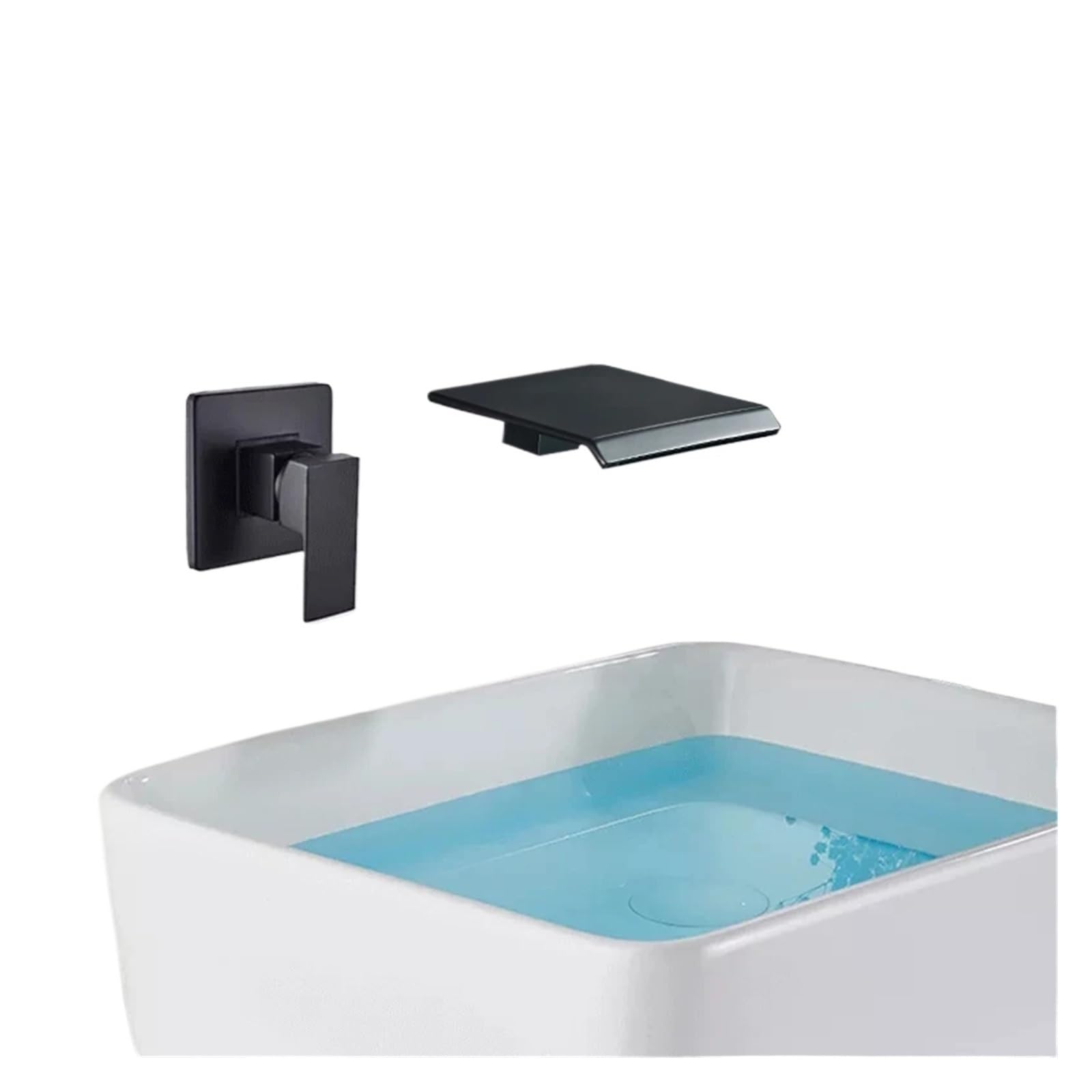 Naqzrxpml Color6 Wall Mounted Waterfall Washbasin Sink Mixer Faucet For Bathroom Shower(Color6)