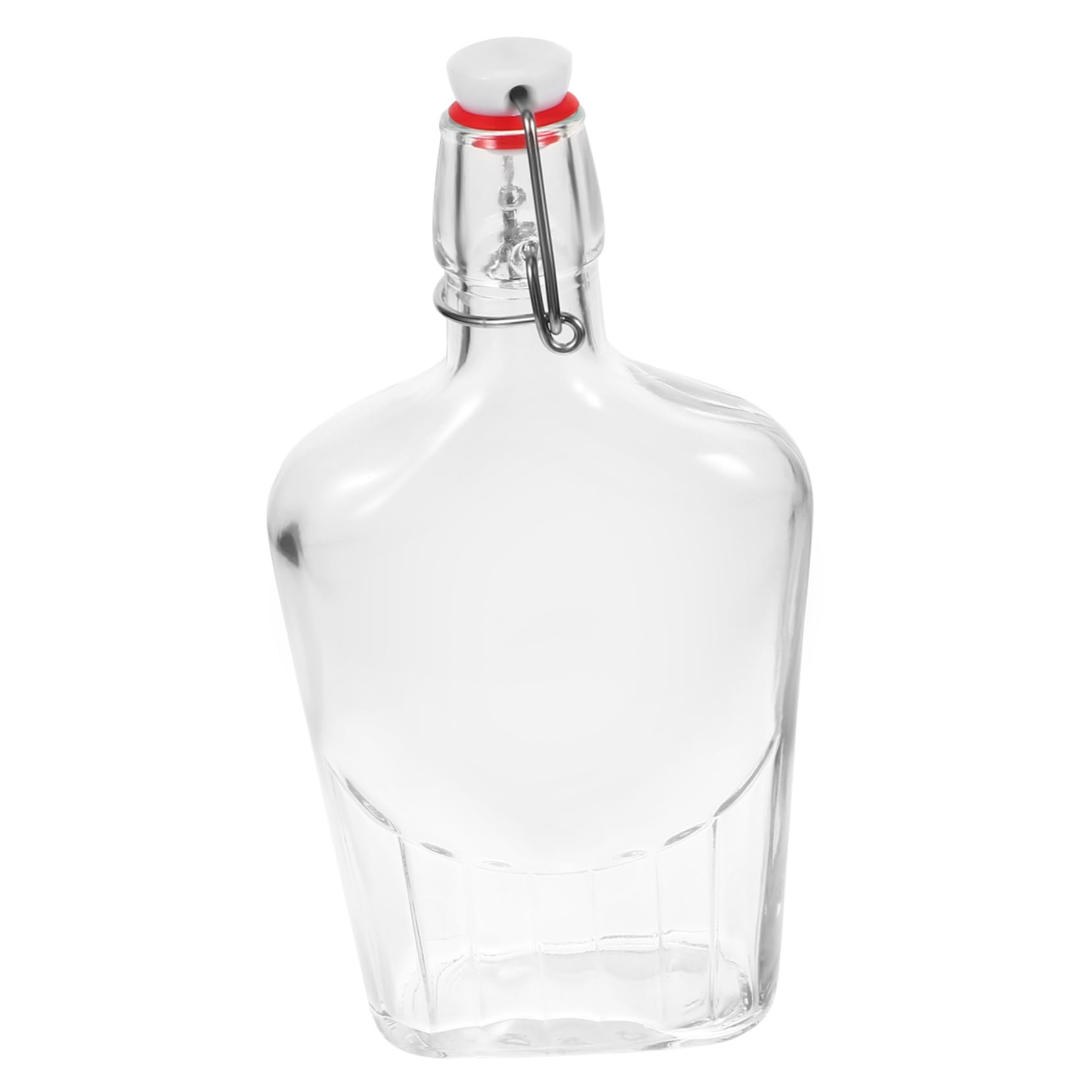 Botella de Vidrio Reutilizable con tapa de 500ml transparente y versátil