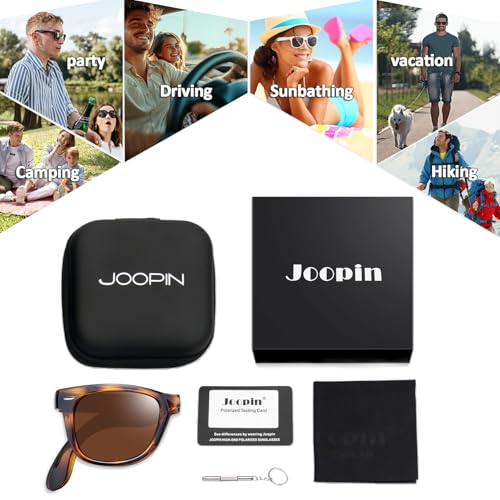 Image of Joopin Square Sunglasses Polarized UV400 Designer Sun Glasses Men Women