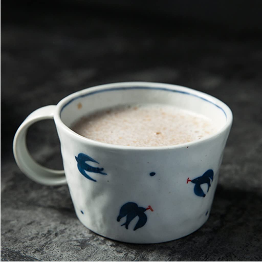 Tazza da Caffè Tazza di latte ceramica della tazza di acqua della famiglia della tazza di tè della tazza di tè della tazza del tè del tè del pomeriggio della tazza del tè del pomeriggio (8.4oz) Set di