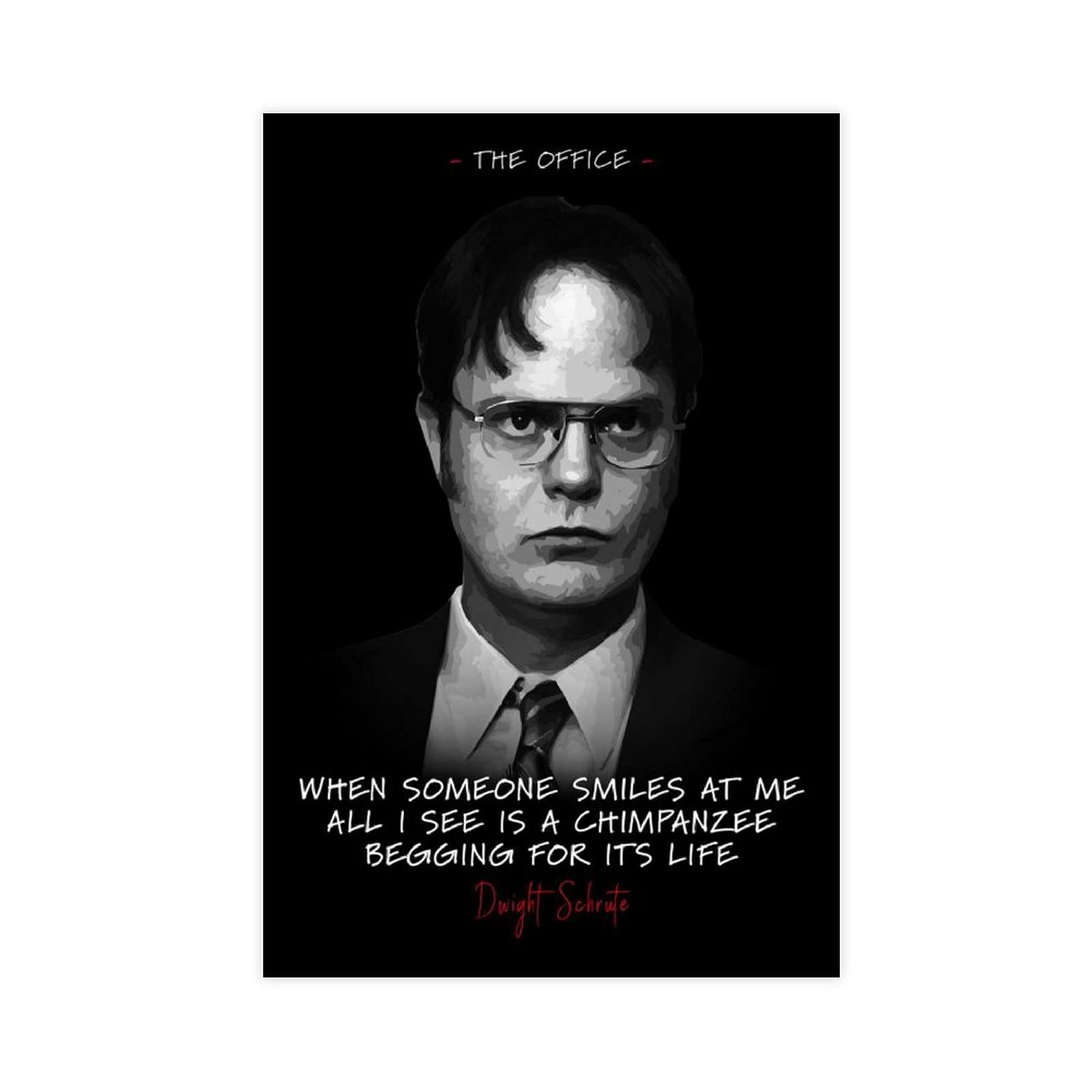Yingxi The Office Tv Series Poster Dwight Schrute Quotes Canvas Wall Art Decor Print Picture Paintings For Living Room Bedroom Decoration Unframe:12×18Inch(30×45Cm)