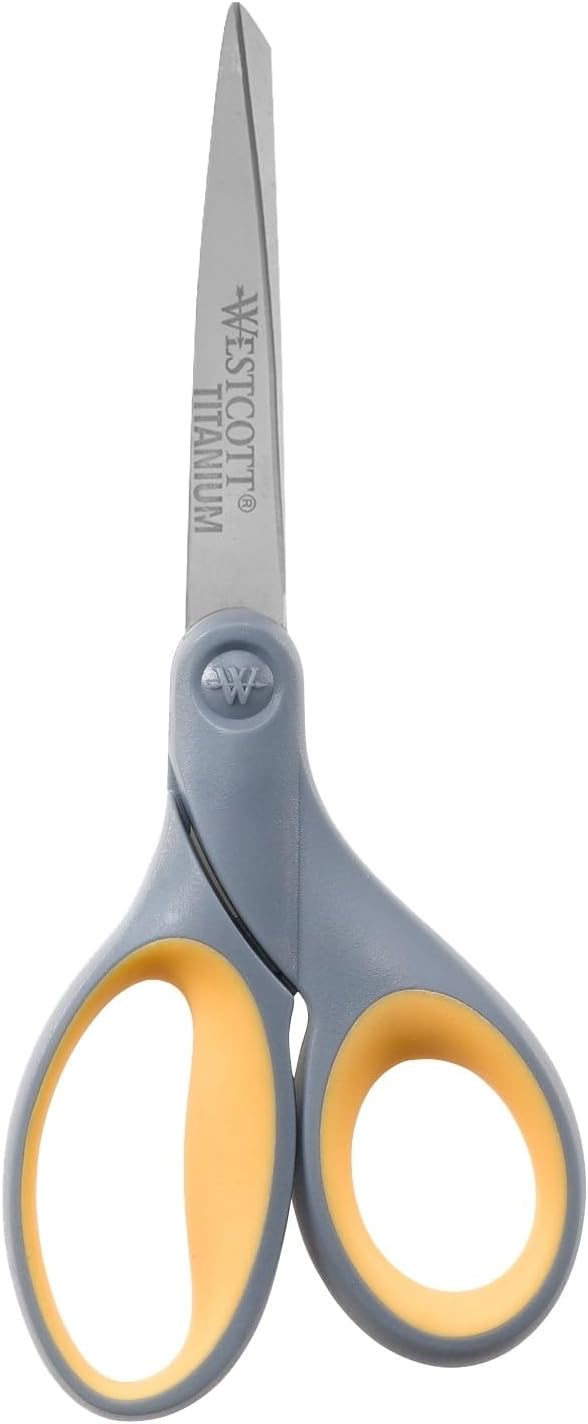 Titanium Bonded Scissors With Soft Handles, Straight, single